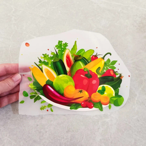 استیکر پارچه و لباس ( بشقاب سیفی جات )