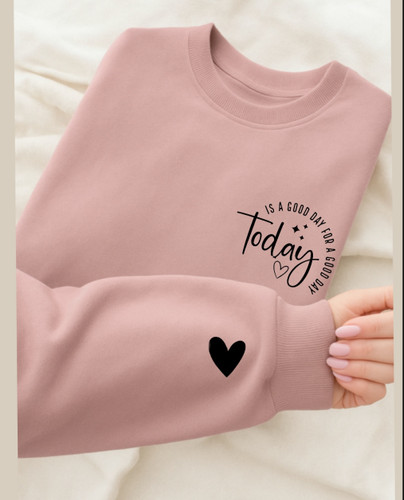 استیکر پارچه و لباس، متن تودی (امروز یه روز خوبه .....)