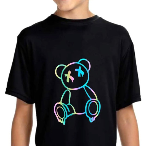 برچسب اتویی پارچه و لباس، تدی آبرنگی