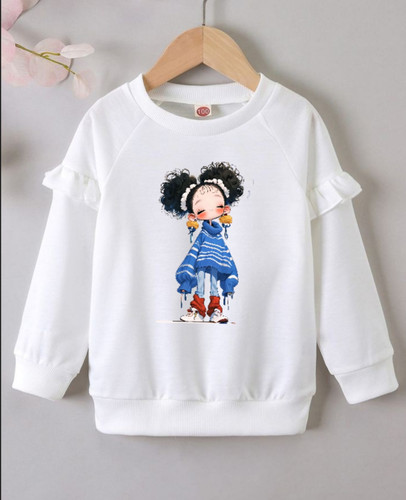 برچسب حرارتی لباس، دختر موفرفری آبی