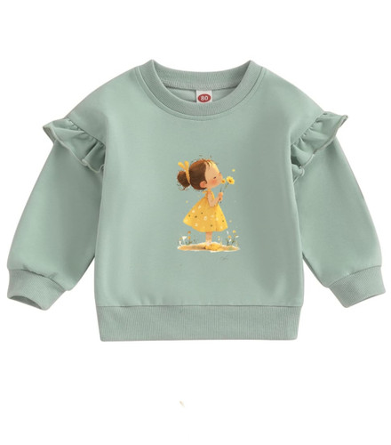 برچسب اتویی لباس، دختر زرد پوش