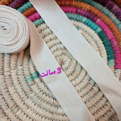 نوار پنبه ای سایز ۳ سانت فروش متری