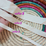 نوار کتان خام پنبه ای شیری سایز ۱ سانت فروش متری