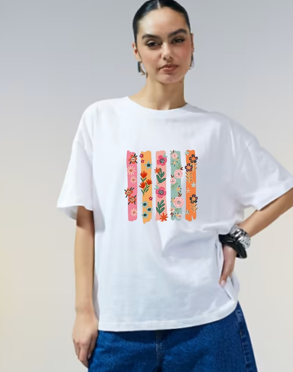 استیکر پارچه و لباس گل های کوچک