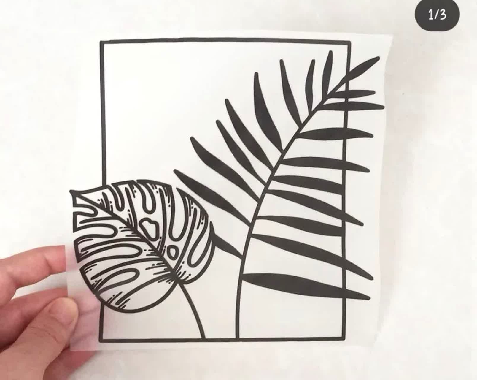 استیکر پارچه و لباس، طرح برگ