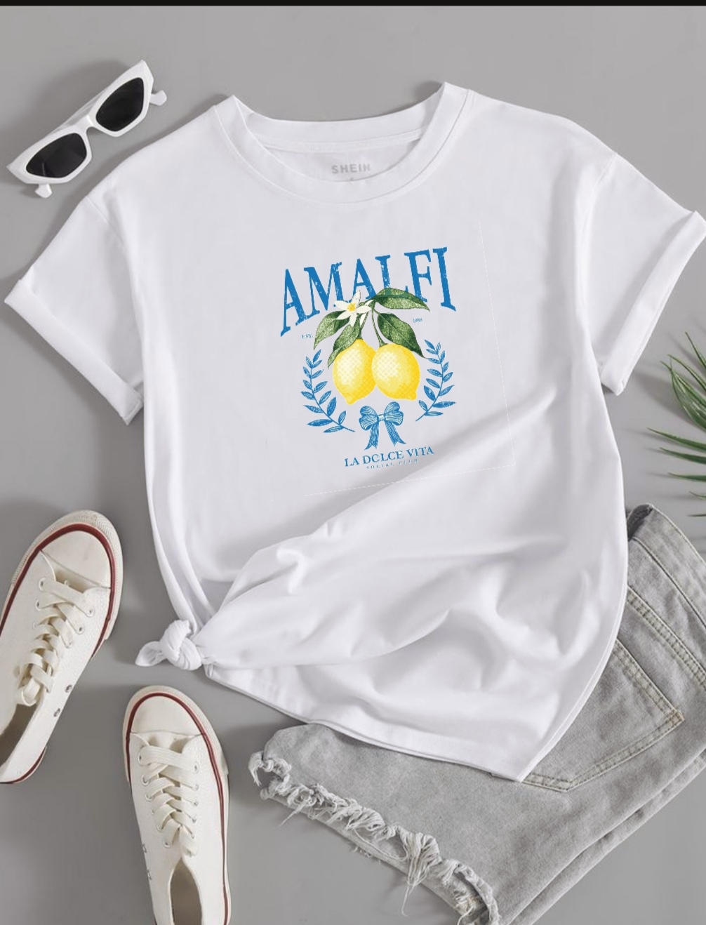 استیکر پارچه و لباس، طرح تابستانی لیمو AMALFI