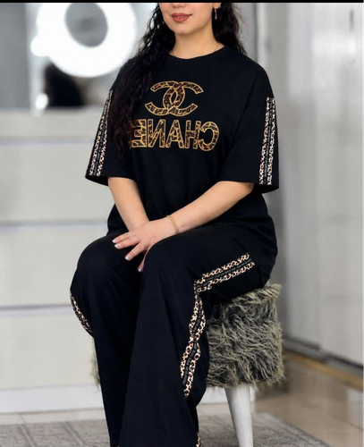 استیکر پارچه و لباس طرح چنل پلنگی ، CHANEL