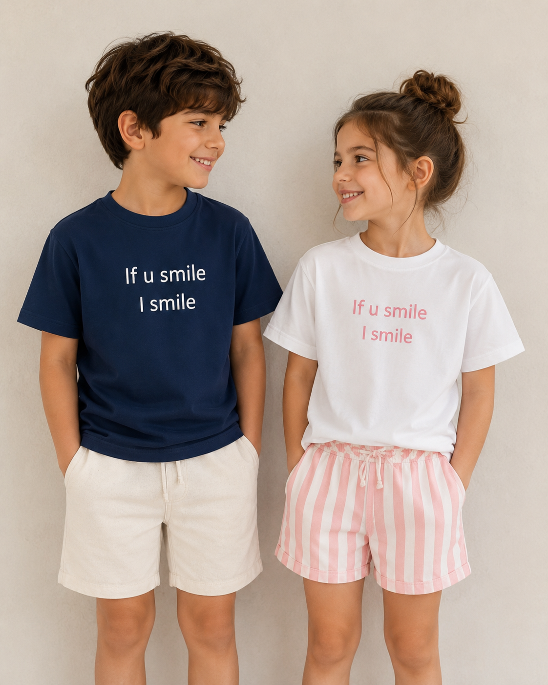 استیکر پارچه و لباس ( متن  رنگی اسمایل ) if you smile i smile