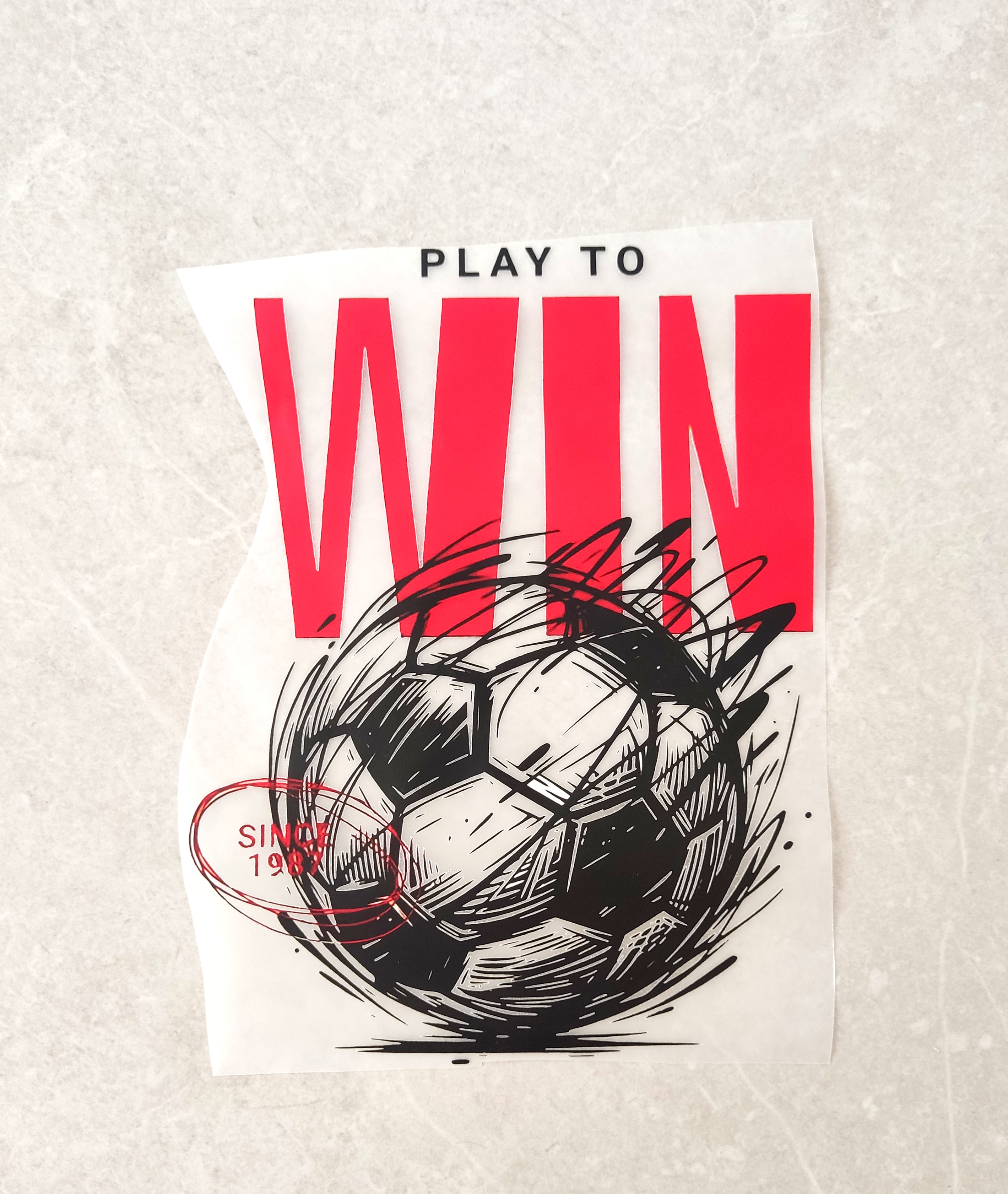 برچسب حرارتی پسرانه فوتبالی play to win