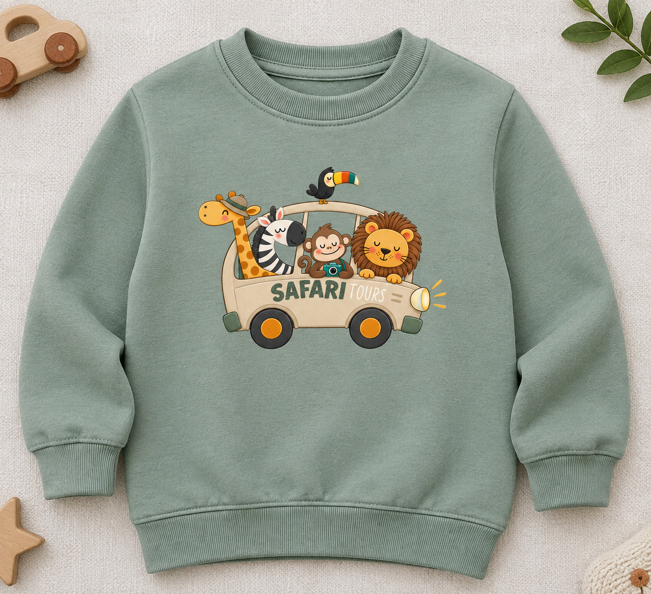 استیکر پارچه و لباس ماشین حیوانات safari