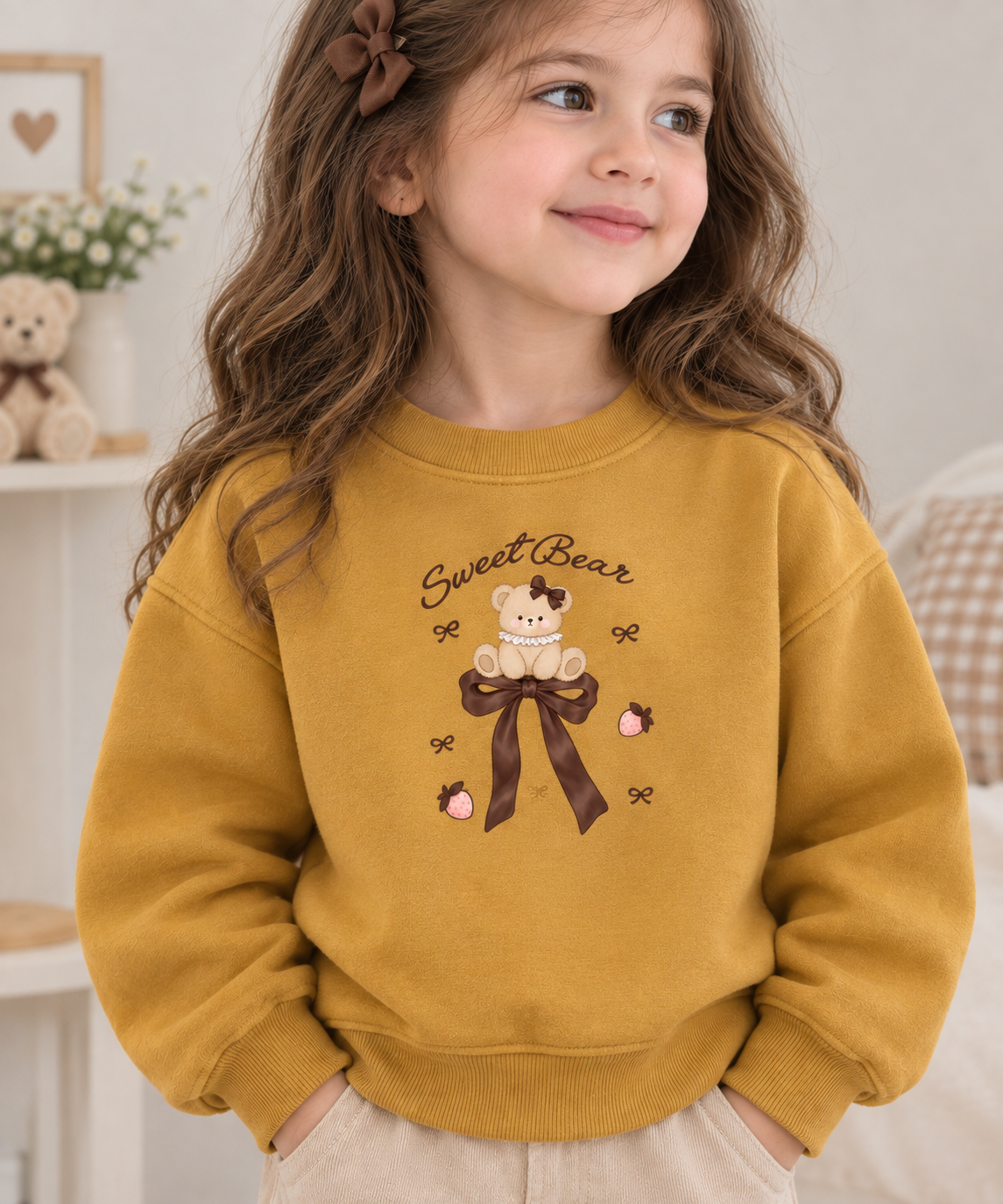 استیکر پارچه و لباس تدی و پاپیون sweet bear
