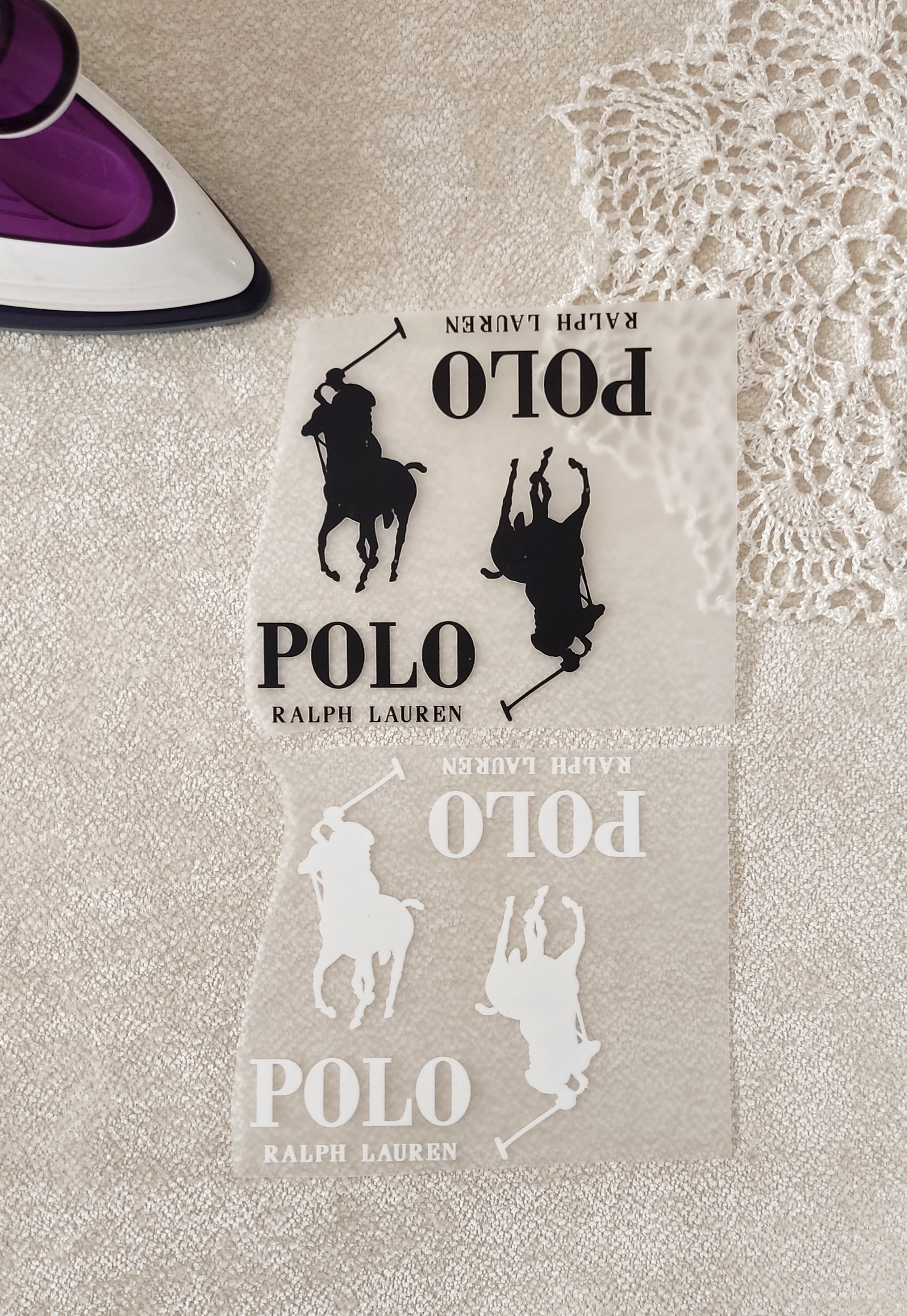 استیکر پارچه و لباس ، پک ۴ تایی پولو polo